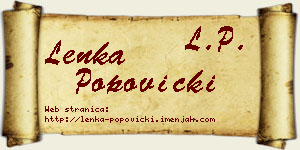 Lenka Popovicki vizit kartica